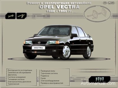 Скачать руководство по ремонту и обслуживанию Opel Vectra  1988 - 1995 годов выпуска
