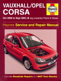 Руководство по ремонту Vauxhall / Opel Corsa C 2000 - 2003 года выпуска