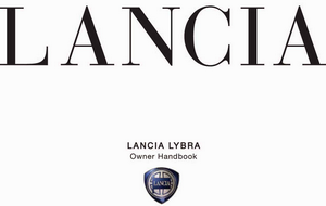 Руководство пользователя по эксплуатации автомобиля Lancia Lybra