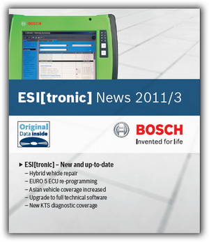 Каталог запасных частей Bosch ESI tronic 2011/3 DVDU